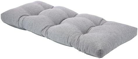 Klear Vu The Gripper Non-Slip Tufted Bench Cushion for Indoor Furniture, Assembled in USA, Entryway Storage, Bay Window, Corner Nook or Piano Seat, 33 Inches, Chenille Gray - Image 4