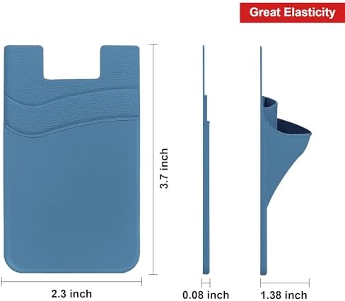 Senose Cell Phone Wallet, Silicone Sticky Credit Card Holder for Phone Case - Image 5