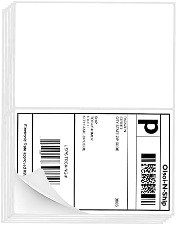 8-1/2"×5-1/2" Shipping Labels 60 Labels Sticker Paper for Laser/Ink Jet Printer mailing Labels 8.5"×11" White 2 per Sheet - Image 5