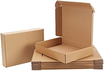 11x8x2 Cardboard Shipping Boxes Set of 20, Brown by Pemtow