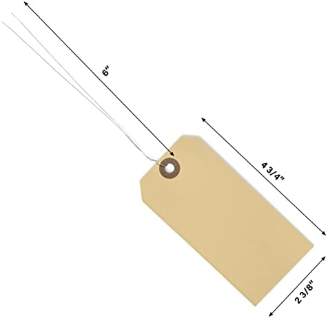 Durable Manila Tags with Wire Attached, #5, 4 3/4" x 2 3/8", 200 Tags - Image 5