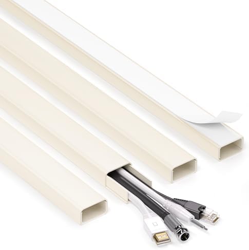 ZhiYo 66" Cord Covers for Wires on Wall, Beige Cord Hider, 1.2" W x 0.7" H by ZhiYo