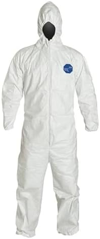 DuPont Tyvek 400 TY127S Disposable Protective Coverall with Respirator-Fit Hood and Elastic Cuff, White by DuPontPersonalProtection