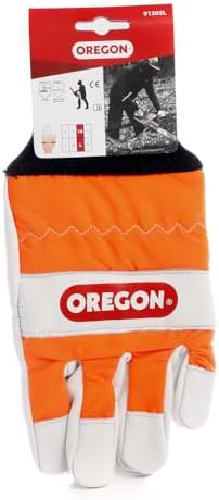 Oregon Chainsaw Left-Hand Protection Leather Gloves – Large (Size 10) (91305L) - Image 2