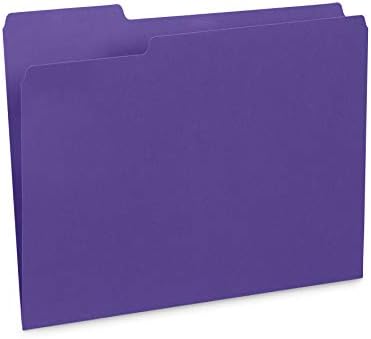 Blue Summit Supplies 100 File Folders, Letter Size, 1/3 Cut Tab, Purple - Image 4