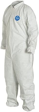 DuPont Tyvek 400 Disposable Protective Coverall with Elastic Wrists and Ankles, White, Medium, 25-Pack - Image 2