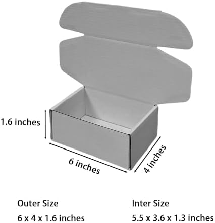 50 Pack 6x4x1.6 in Gray Shipping Boxes - Image 2