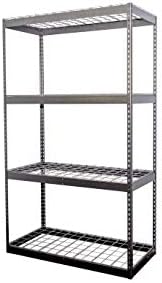 SafeRacks Steel Garage Shelving Rack, 300lb/Shelf, Hammertone (24x48x84) - Image 4