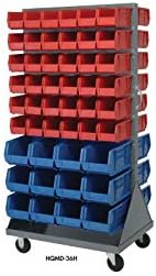 Quantum Storage Systems QMD-36H Solid Mobile Double Sided Louvered Panel 62 Shelves 72" H x 36" W x 25" D by QuantumStorageSystems