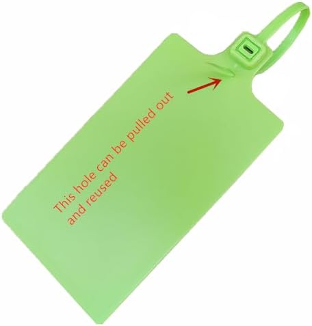 Plastic Seals Shipping Tags Logistics Use Big Sign Tie Large Label Tie, 255mm Total Length, Package of 100pcs (Fluorescent Green) - Image 4