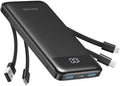 charmast Portable Charger Power Bank with Reinforced Built-in 4 Cables by charmast