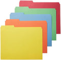 Amazon Basics Sturdy File Folders with Tabs for Filing and Organization, AMZ401, Letter Size, Assorted Colors, 100-Pack by AmazonBasics