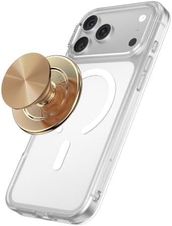 PopSockets Phone Grip for MagSafe, Magnetic Holder- Alum Radial Gold by PopSockets
