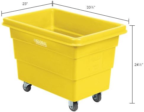 Global Industrial 6 Bushel Plastic Bulk Box Truck, Direct Mount Base, 500 lbs. - Image 8