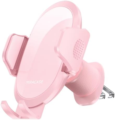 miracase Phone Holders for Your Car with Metal Hook Clip, Cell Phone Mounts Air Vent Cell Phone Stand Car Mount, Universal Automobile Cradle Fit for iPhone Android and All Smartphones (Pink) - Image 7
