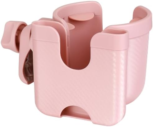 Accmor Stroller Cup Holder with Phone Holder, Bike Cup Holder, Walker Scooter Wheelchair Cup Holder Attachment, Universal Cup Holder for Uppababy Graco Strollers by Accmor