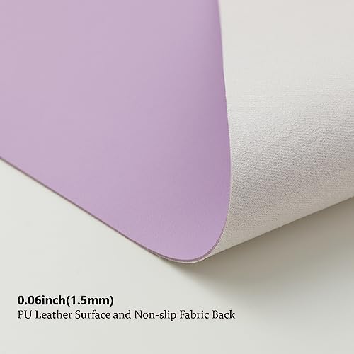 Leather Desk Mat - Non-Slip PU Desk Pad for Office and Home - Desk Organization and Accessories - Ideal for Large Mouse Pad and Desk Mats on Top of Desks (Purple,31.5"x 15.7") - Image 4