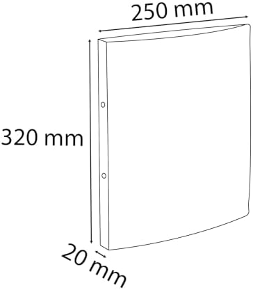 Exacompta - Ref 54152E - Box of 25 Flexible Translucent Chromaline Binders - 2 Round Rings Diameter 15 mm - Spine 20 mm - External Dimensions: 32 x 25 cm - A4 File Format - Blue - Image 3