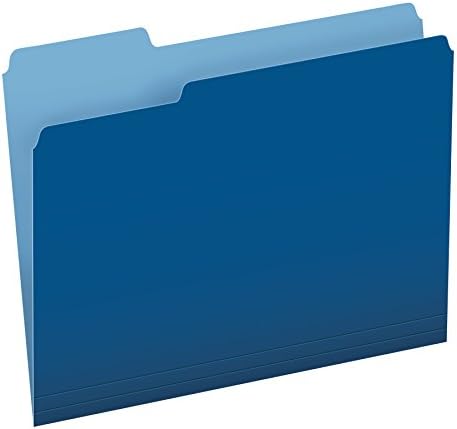 Pendaflex Colored File Folders, 100 Pack, Letter Size (8.5" x 11"), Durable Dark Blue Folders, 3 Tabs for Easy Labeling, Colorful School, Office & Home Document Organization by TOPSProducts