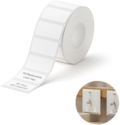 NIIMBOT M2/M3 Thermal Transfer Labels 1.18''×0.59'', White by NIIMBOT%C2%AE