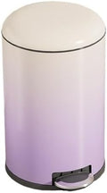 Purple Stainless Steel Smart Trash Can with Lid Step Pedal and Removable Liner Ideal for Living Room Bedroom Office and Bathroom Modern Gradient Design Wastebasket for Ga by Unknown