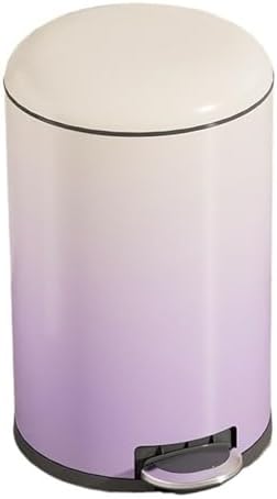 Purple Stainless Steel Smart Trash Can with Lid Step Pedal and Removable Liner Ideal for Living Room Bedroom Office and Bathroom Modern Gradient Design Wastebasket for Ga by Unknown