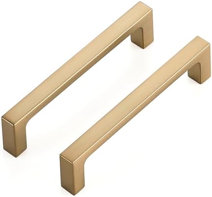 Ravinte Champagne Bronze Kitchen Square Cabinet Handles 4 Inch 20 Pack by Ravinte