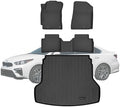 TPE Floor Mats & Cargo Liner for 2019-2024 Kia Forte All Weather Car Floor Liners Fit S/EX/FE/LX/LXS/GT/GT-Line Accessories Black by SANBAN-AXE