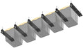 WALMANN Ceiling Tote Storage Rails, Heavy Duty Garage Ceiling Bins Rack by WALMANN