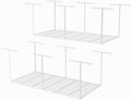 SunsGrove 4x8 Garage Storage Overhead Rack Organization, Adjustable Ceiling Mounted Storage Racks, 800LBS Weight Capacity, 22"-40" Ceiling Dropdown, 2 Pcs, White by SunsGrove