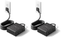 SUPERDANNY Extension Cord,Flat Plug Surge Protector Power Strip,10Ft (Pack of 2) by SUPERDANNY