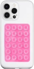 LvShuLiangPin Anteel Silicone Suction Phone Case Mount, Silicon Adhesive Phone Accessory for Smartphones, Hands-Free Mirror Shower Phone Holder for Selfies, Tiktok Videos (Pink) by LvShuLiangPin