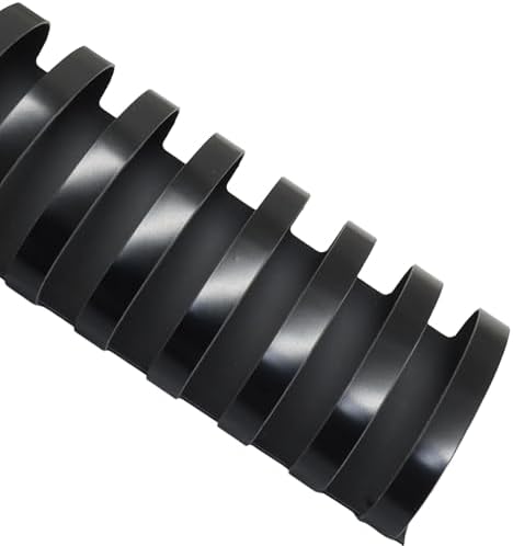 10Pcs Plastic Spiral Binding Coils, 51mm (2") Diameter, Black, 21Ring by Unknown