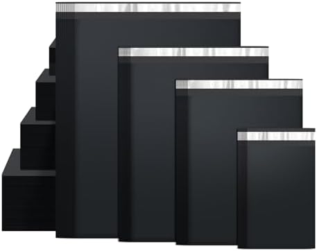Famagic 100 Pack Black Poly Mailers Variety Pack, 6x9&10x13&12x15.5&14.5x19 by Famagic