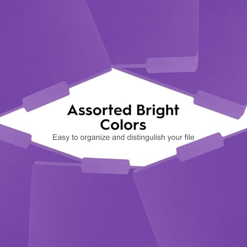 100-Pack Color File Folders, 1/3 Cut Tab, Letter Size Manilla Folder for School/Office/Classroom, Purple - Image 7