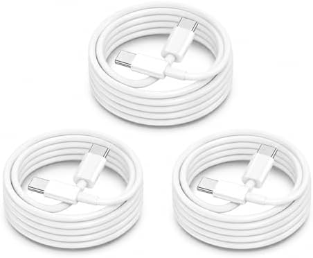 chcela 60W USB C to C Cable 3 Pack 3FT 6FT 10FT Fast Charging Cord White by chcela