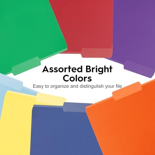 30-Pack Color File Folders, 1/3 Cut Tab, Assorted 5 Colors Letter Size Manilla Folder for School/Office/Classroom - Image 7