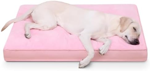 NUPIDA Waterproof Large Dog Bed for Crate with Washable Cover, 35x22, Pink by NUPIDAPet%E2%80%99sHome
