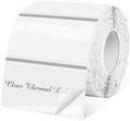 1.25" x 2.25" Transparent Thermal Label Stickers,Waterproof Thermal Printer Sticker Labels for Gift Wrapping, Self-Adhesive Name Price Tag DIY Custom Logo Design (500 pcs,Clear) by Yeachlaing