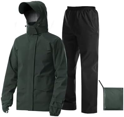 iCreek Rain Suit Waterproof Breathable Lightweight 2-Piece Rain Gear Unisex by iCreekoutdoor