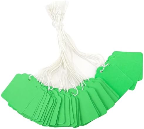 joycraft 200Pcs Price Tags with String Attached, 1.4x1.8 in Green Gift Tag by joycraft