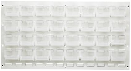 Quantum Storage QLP-3619HC-220-32CL Oyster White Louvered Panels Complete Package with Bins, 36" L X 19" H, Clear by QuantumStorageSystems