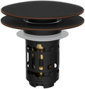 Hibbent Upgraded 3 in 1 Bathroom Sink Drain Strainer, Pop Up Sink Stopper with Big Push Cap, Anti-Clogging Metal Filter Basket,Sink Plug with Hair Catcher for 1.1''~2.36'' Basin, Oil-Rubbed Bronze by Hibbent