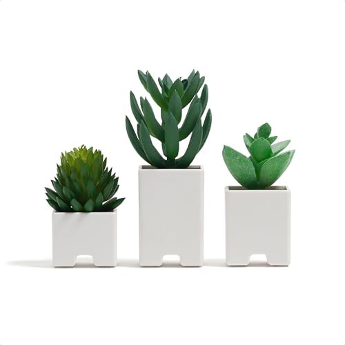 U Brands Adhesive Faux Succulent Cord Organizers, Set of 3, Assorted Colors by UBrands