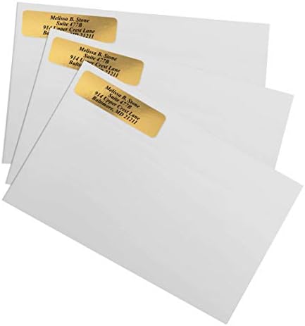 Gold Foil Personalized Return Address Labels Without Dispenser - Roll of 250 Custom Stickers - Image 2