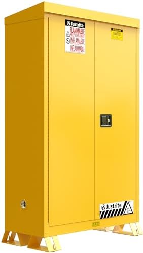 Justrite Reinforced Steel Outdoor Flammable Liquid Storage Cabinet - Image 4