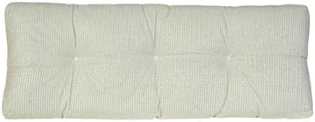 Klear Vu The Gripper Non-Slip Tufted Bench Cushion for Indoor Furniture, Assembled in USA, Entryway Storage, Bay Window, Corner Nook or Piano Seat, 35 Inches, Solid Ivory - Image 3