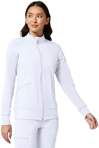 Cherokee iFlex Scrub Jacket for Women 2 Pocket Zip Front - Image 4