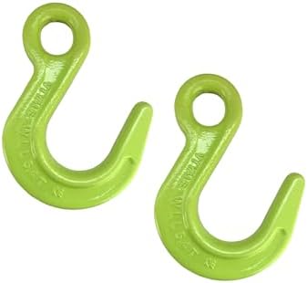 Heavy Duty Weight Large Opening Lifting Hooks 2 Pack 11904 lbs G80 Alloy Steel Crane Hook for Equipment Lifting, Harbor Transport, Construction Work【2 Pack *5.4t】 by YANBORUI