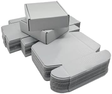 50 Pack 4.7x4.7x1.6 in Gray Shipping Boxes - Image 4